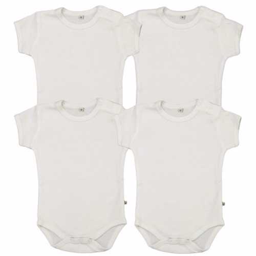 Pippi - Pippi Body 4-pak - White - Str. 86