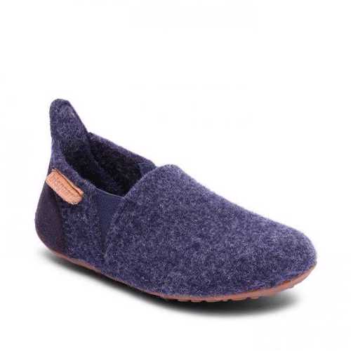 Bisgaard - Uldhjemmesko Wool Sailor - Blue - Str. 27