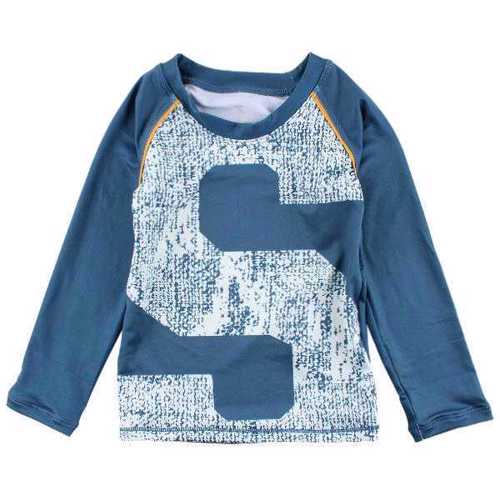 Small Rags - Langærmet Badebluse UV50 - Mallard Blue - Str. 86/92