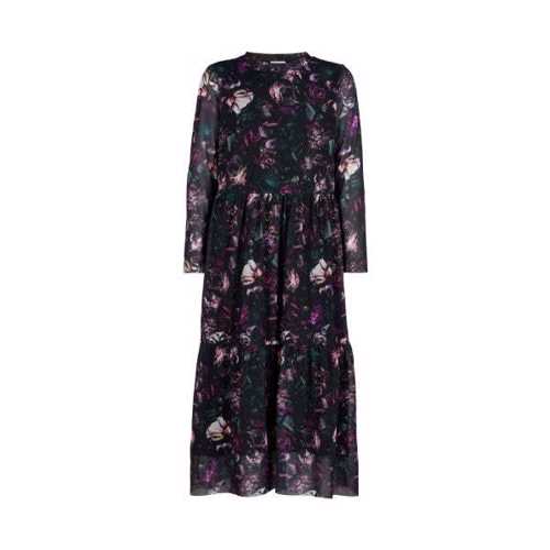 THE NEW - Floral Maxi Mesh Kjole - Big Flower - Str. 122/128